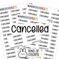 Cancelled Planner Stickers | F1-09