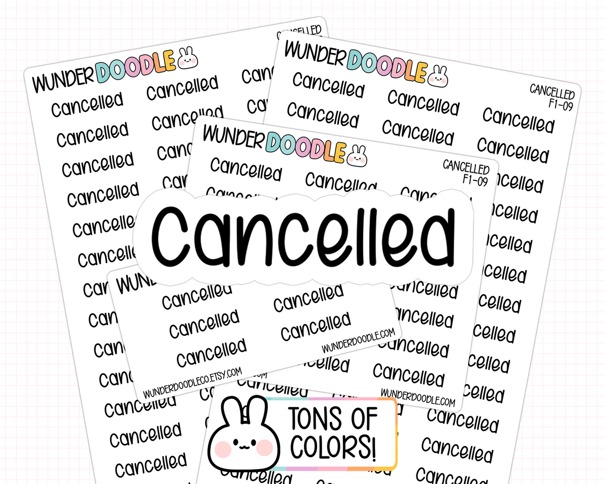 Cancelled Planner Stickers | F1-09