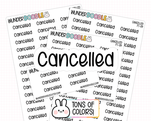 Cancelled Planner Stickers | F1-09