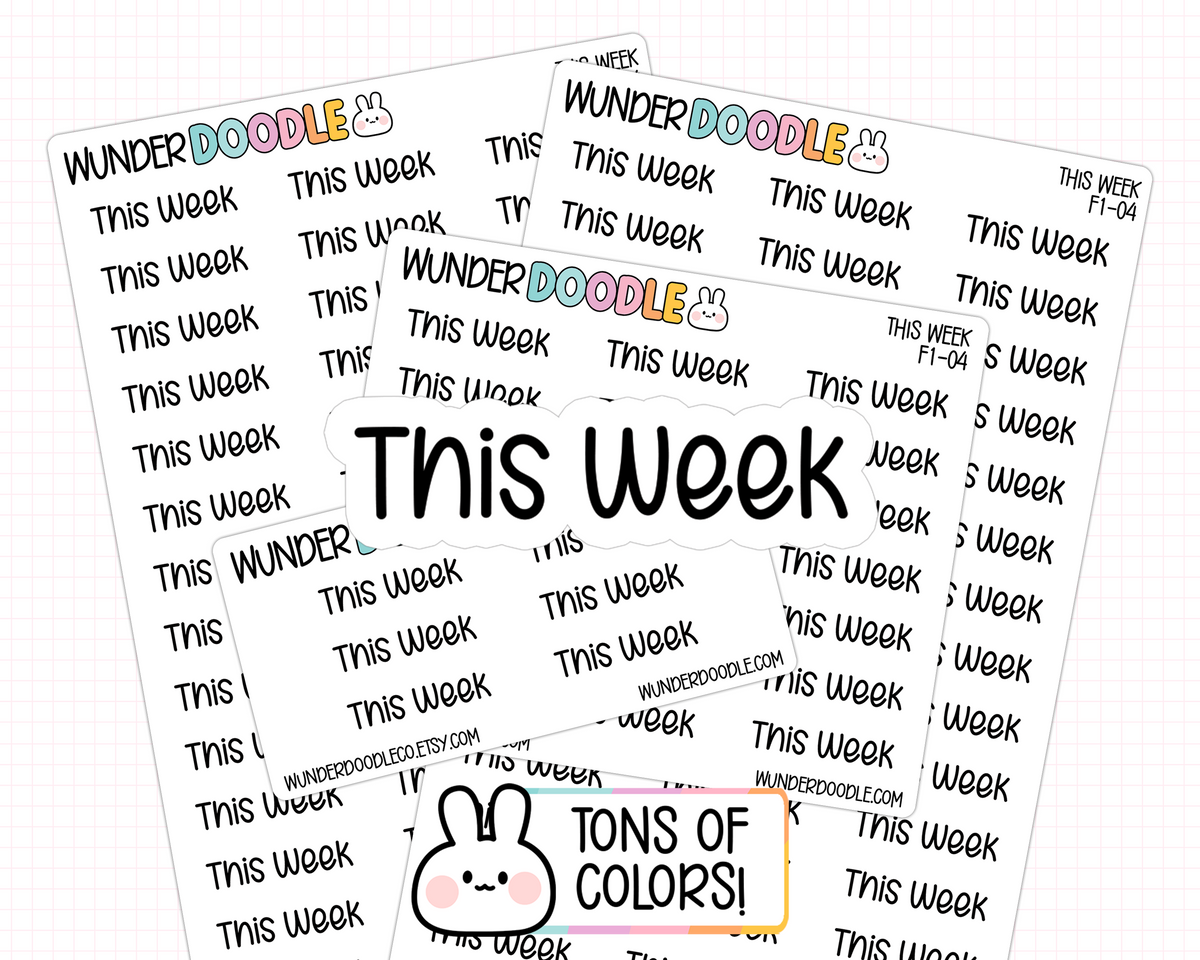 This Week Planner Stickers | F1-04