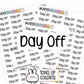 Day Off Planner Stickers | F1-13