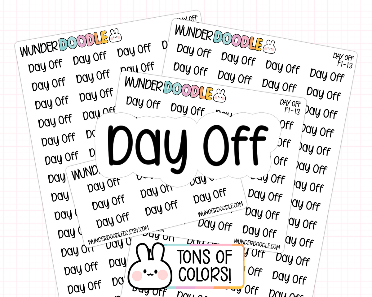 Day Off Planner Stickers | F1-13