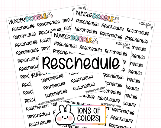 Reschedule Planner Stickers | F1-08
