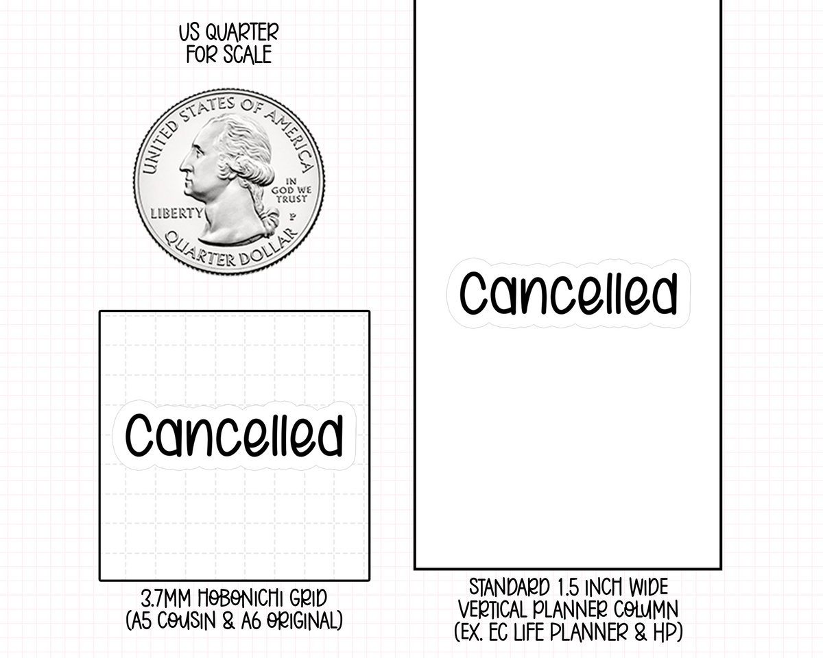 Cancelled Planner Stickers | F1-09