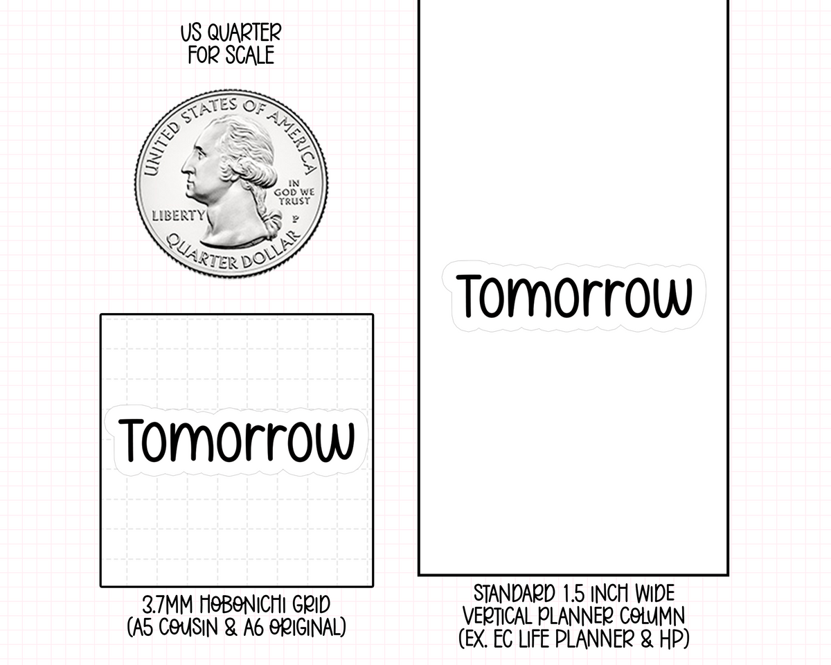Tomorrow Planner Stickers | F1-03