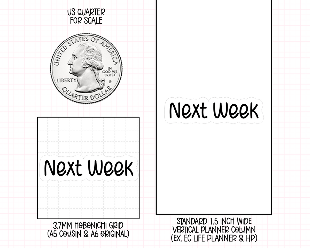 Next Week Planner Stickers | F1-05