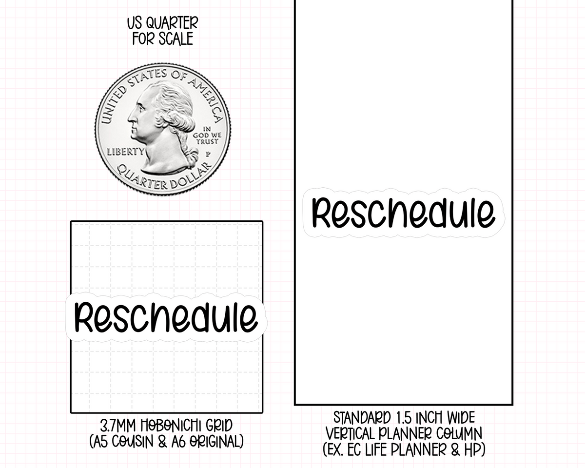 Reschedule Planner Stickers | F1-08