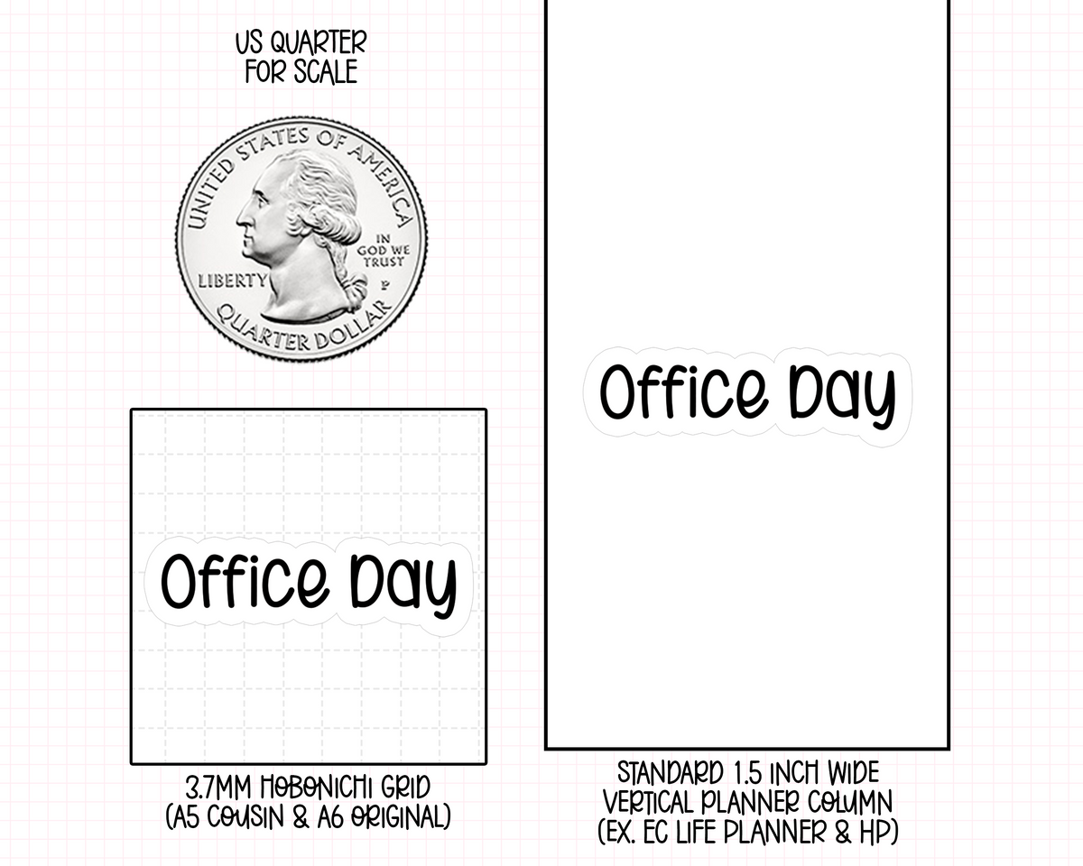Office Day Planner Stickers | F1-12
