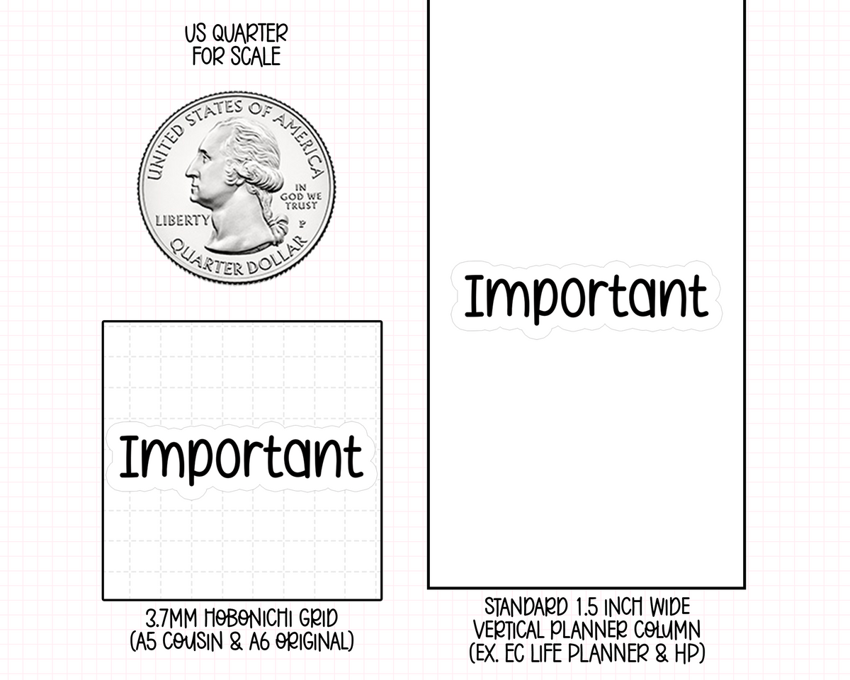 Important Planner Stickers | F1-07
